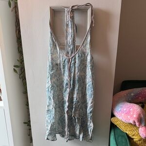 O'Neill Light Blue and White Halter Summer Dress